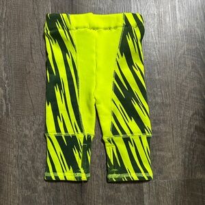 Infant Thermal Leggings Neon Green. Size 6-9 Months. Upcycled Avalanche Jacket